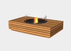 Table avec cheminée bio éthanol intégrée