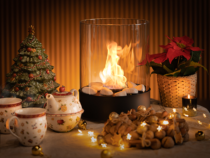 Cheminée bioéthanol en période de Noël Cheminées au bioéthanol pour Noël
