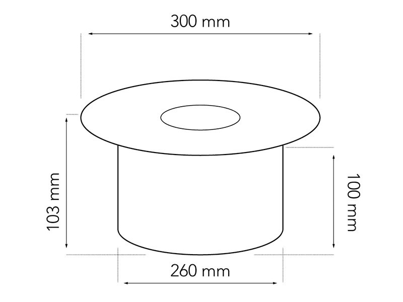 Dimensions brûleur rond