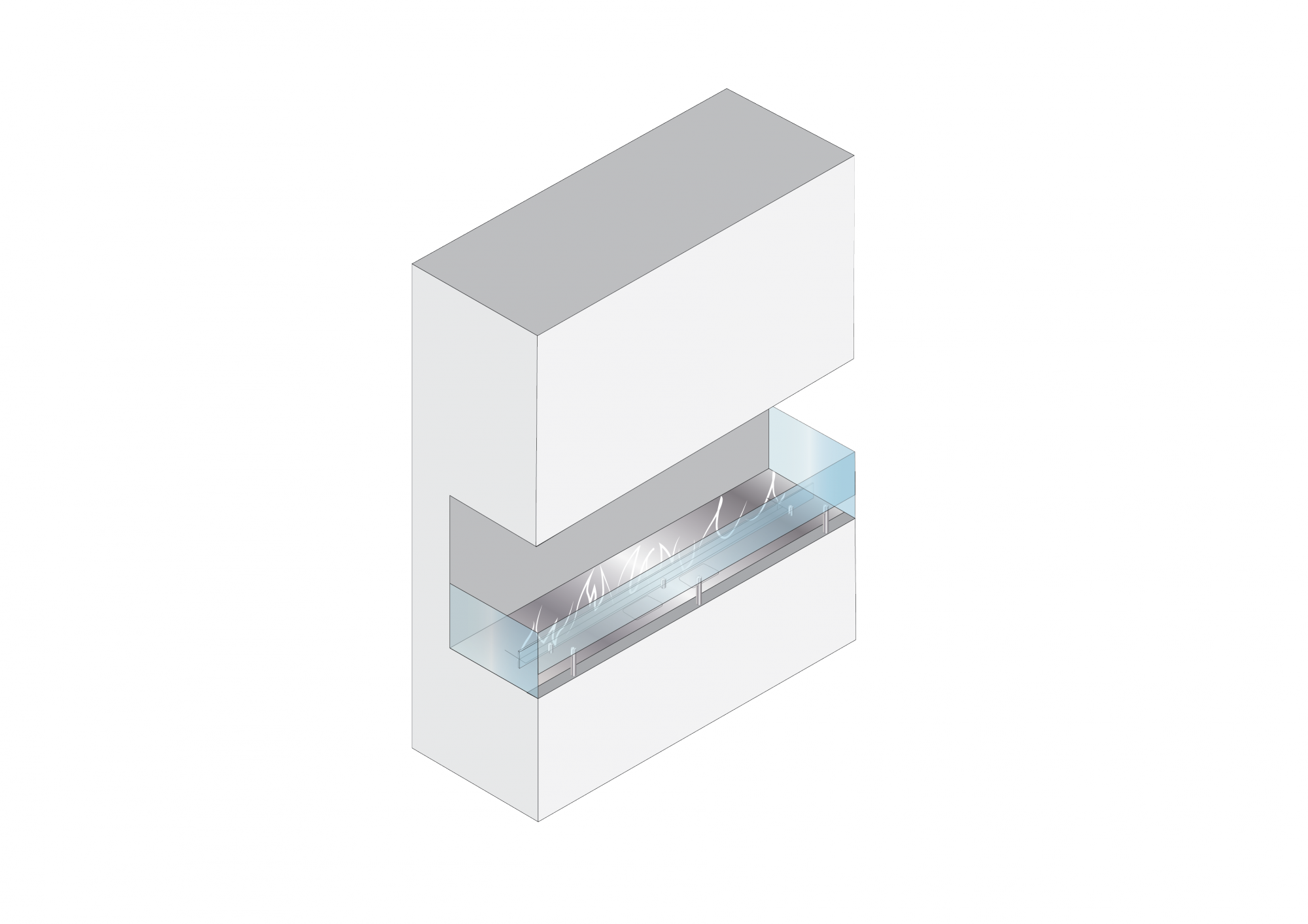 Insert bioéthanol triple face