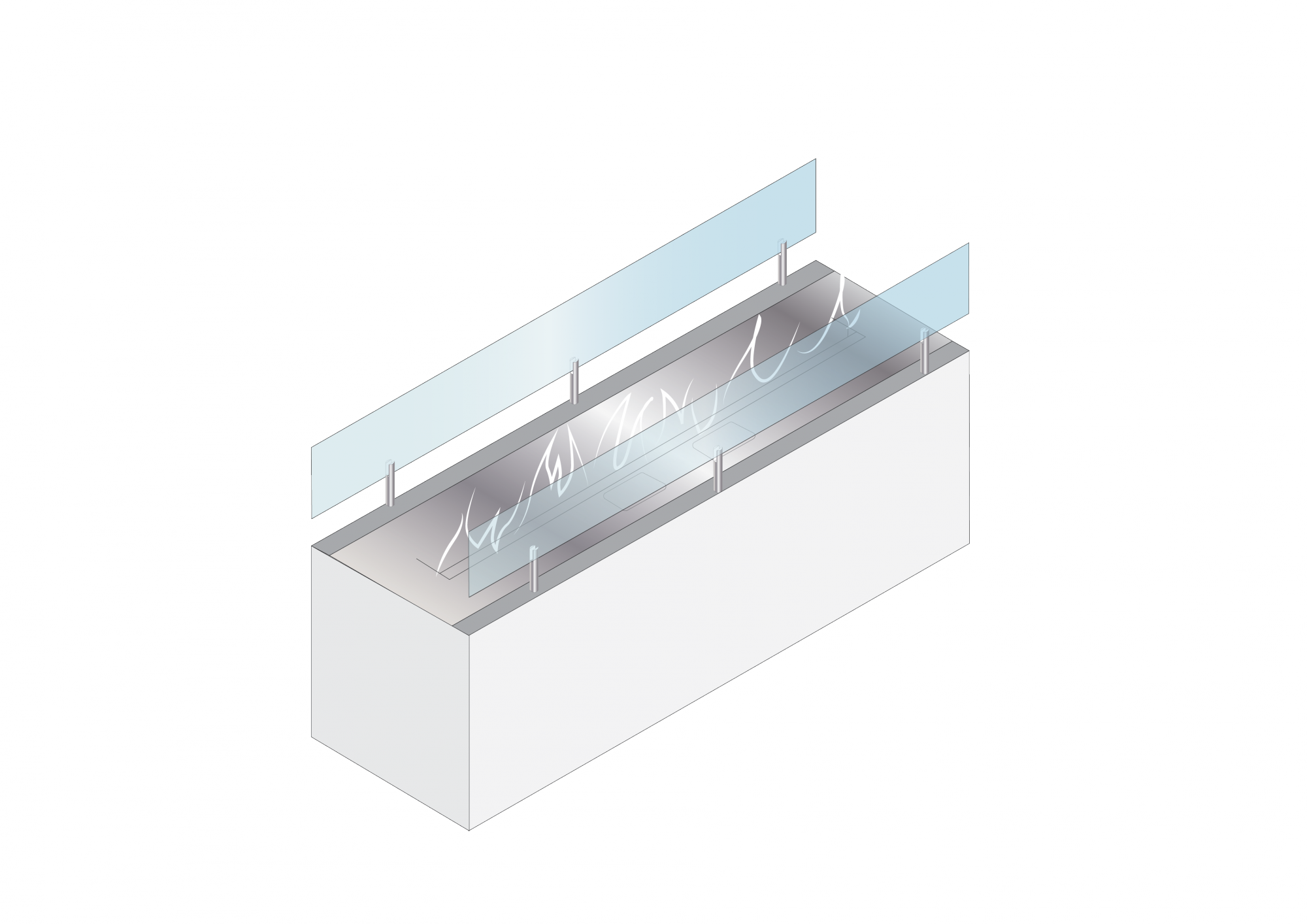 Insert ouvert autoportant