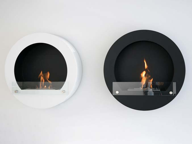 Wall-mounted bioethanol fireplaces