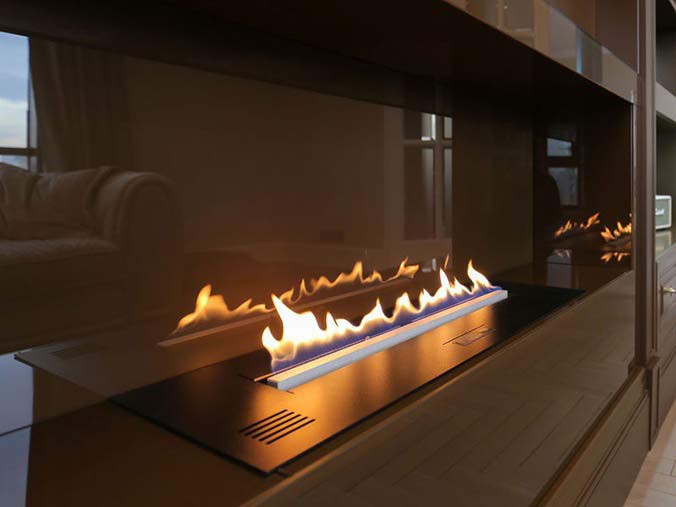 remote controlled bio fireplace