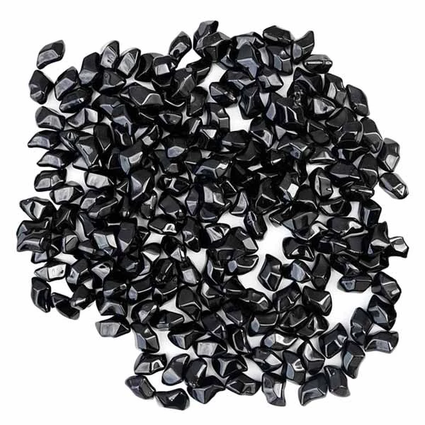 Dekorasjon til peiser - svarte krystaller