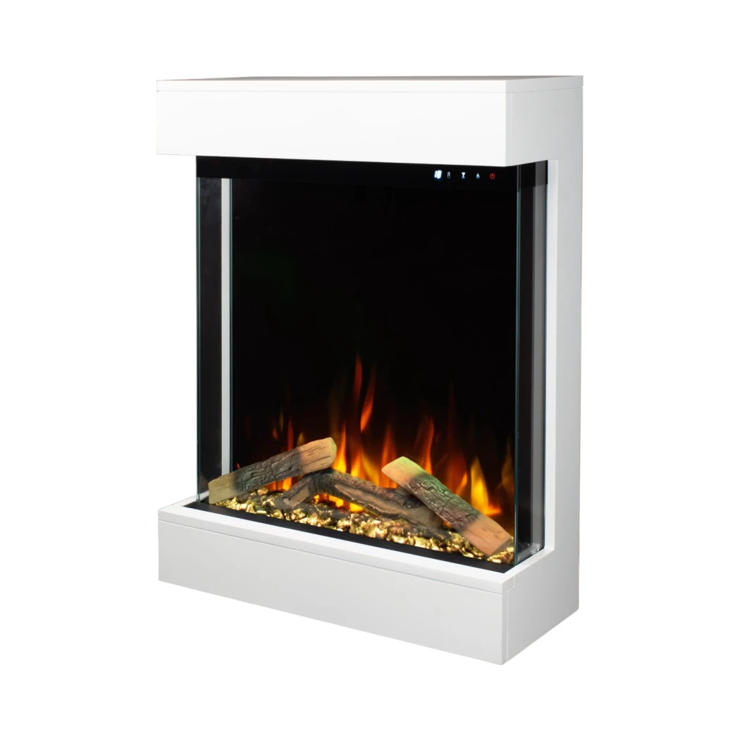 Cheminée électrique Dame – Design à 3 côtés & Puissance 1.5 kW | Finition blanche