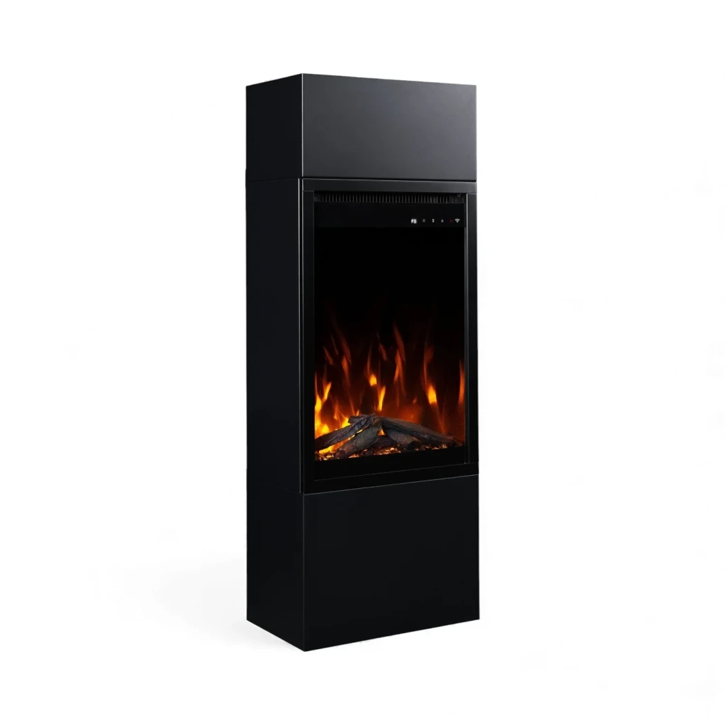 Cheminée Électrique Indépendante Milos 40 | Flammes Réalistes & Puissance de Chauffe 1,5 kW