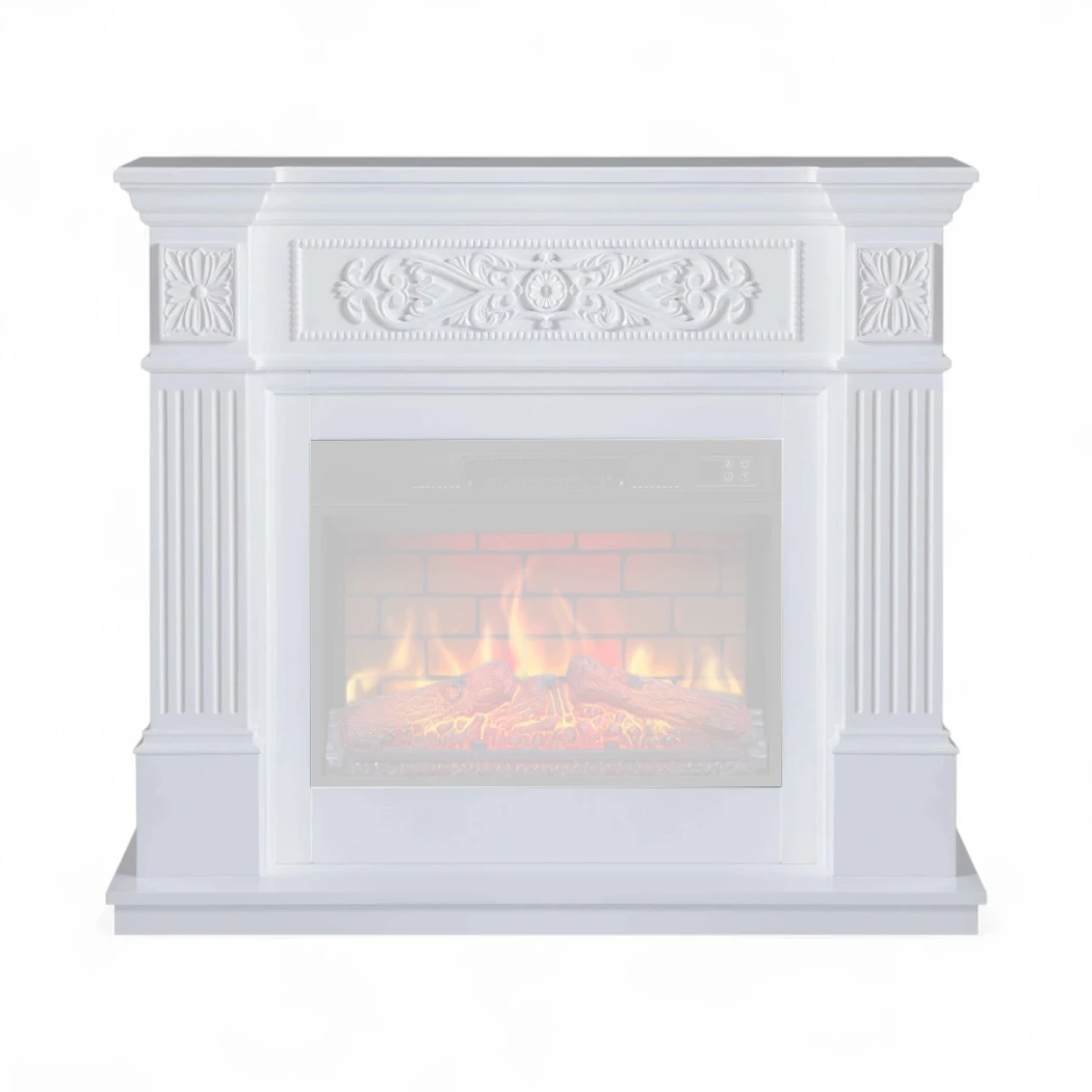 ArtiFlame Toscana Manteau – Blanc | Cadre Seulement | Autoportant contre un mur plat | Convient aux inserts 23" AF23S & AF23BS | 106,6×92,5×37 cm
