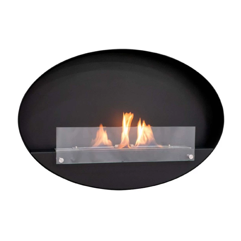 Maryland - Cheminée Murale Ovale Fine ScandiFlames | Bio-cheminee.fr | Cheminée murale au bioéthanol
