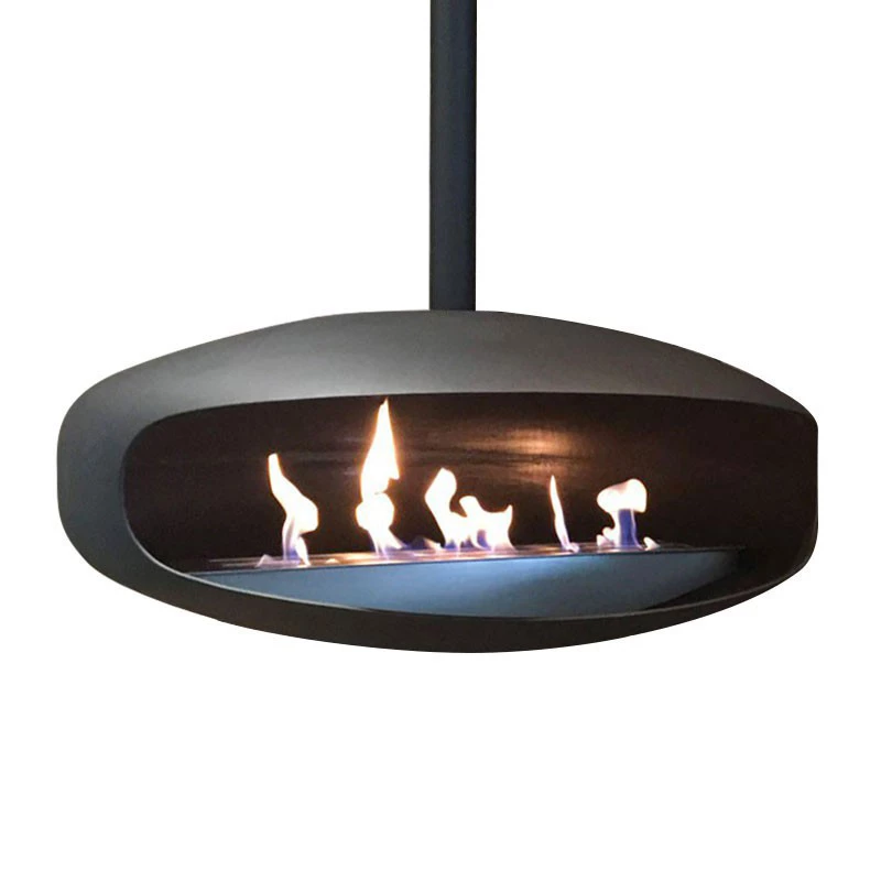 Hein & Haugaard - Bio-cheminée Gigas-100 à montage au plafond - Jusqu'à 7,5 heures de temps de combustion - Design danois fait main - 100% cuivre