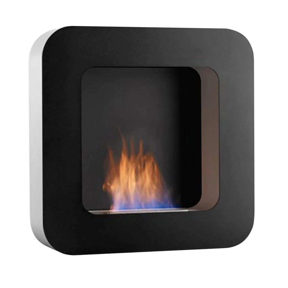 Safretti Curva BL - noir Safretti | Bio-cheminee.fr | Cheminée murale au bioéthanol
