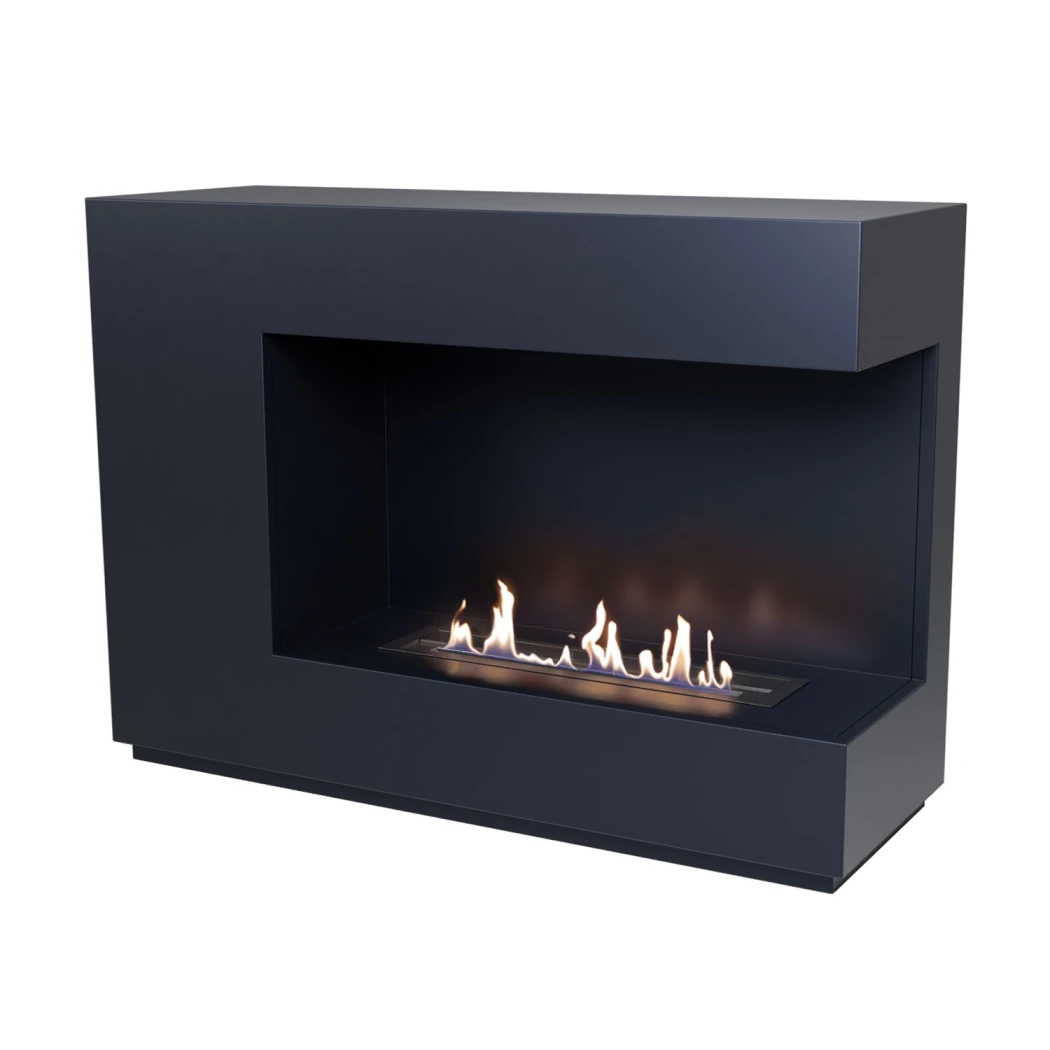 ScandiFlames Seattle Cheminée Bioéthanol – Cheminée sur Pied avec Flamme Visible sur Deux Faces | Puissance 2,5 kW