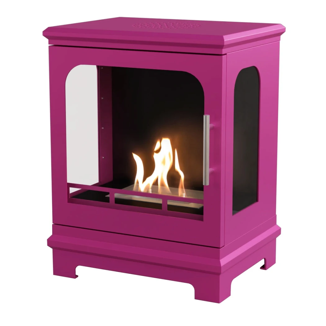 ScandiFlames Honolulu Rose – Poêle à bioéthanol autoportant – Temps de combustion de 5 heures – Effet de chaleur de 1,6 kW