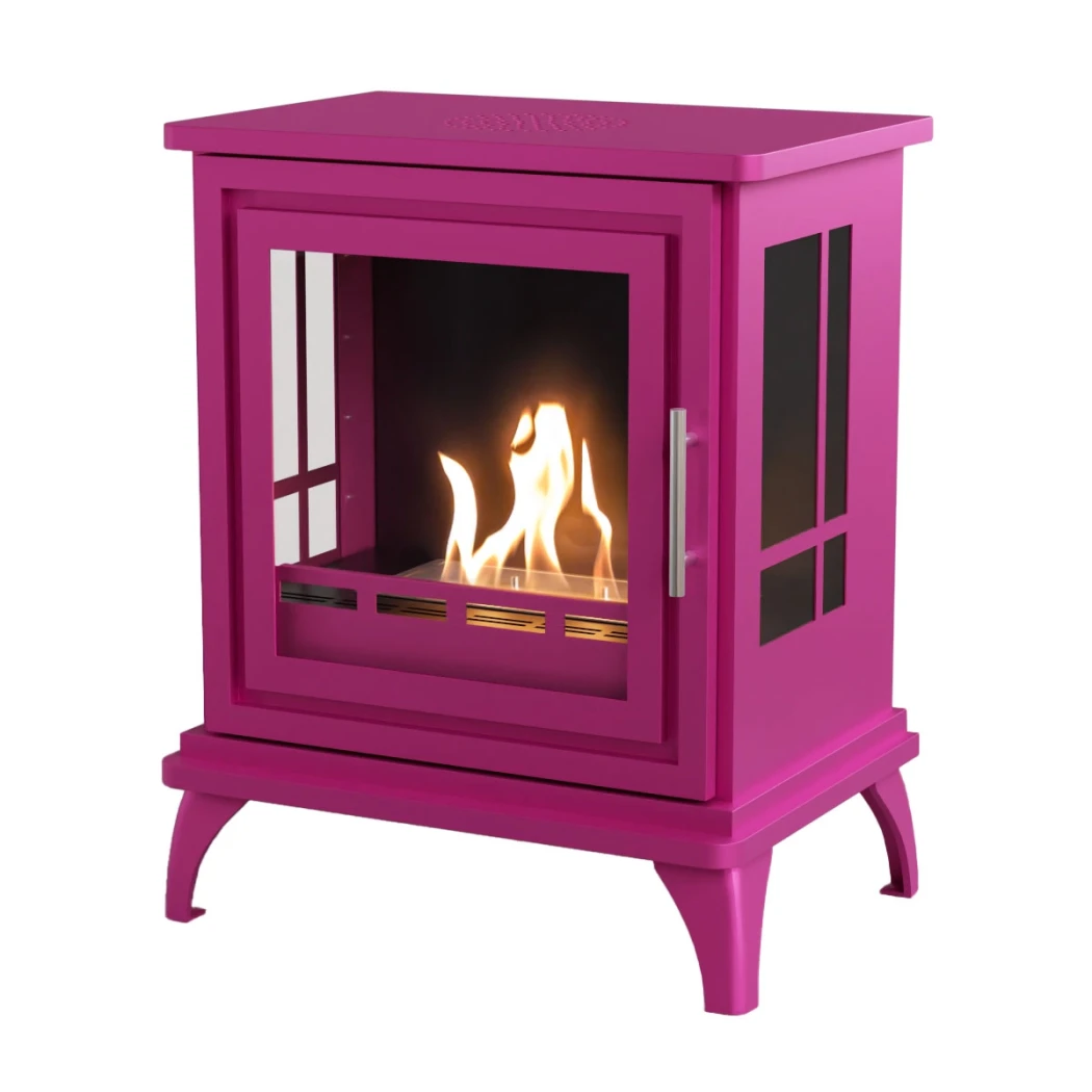 ScandiFlames Nashville Rose – Poêle à Bioéthanol Autonome – Durée de Combustion de 6 heures – Effet de Chaleur de 2 kW