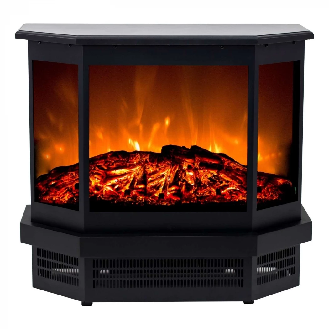Cheminée électrique Cortez | Autonome | Effet de flamme réaliste & chauffage 1,5 kW
