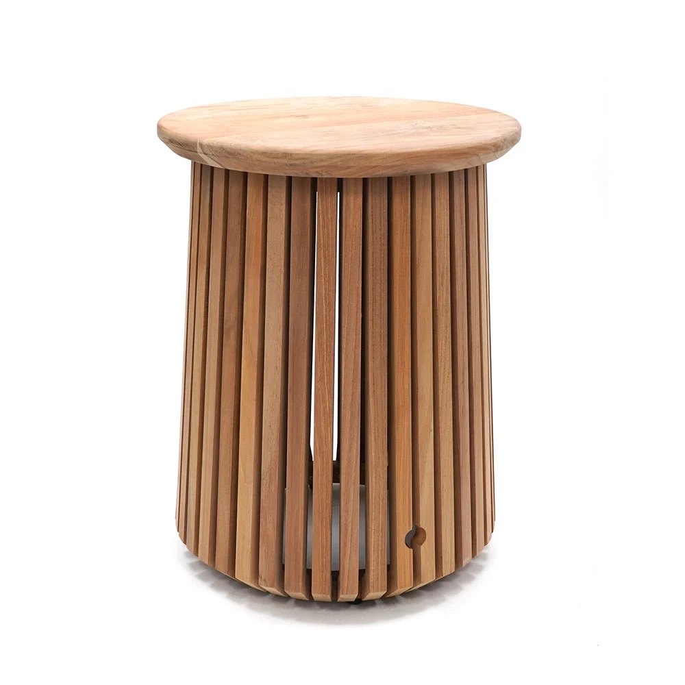 Coffre de Bouteille de Gaz Enclosure Lagune Teck par Happy Cocooning – Teck Massif 42,5cm Rangement Extérieur pour Réservoir de Gaz