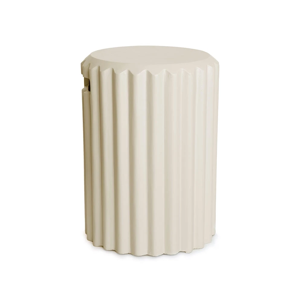 Happy Cocooning Habillage Nervuré Beige Nacre – Cache Bouteille de Gaz Extérieur en Composite 41 cm
