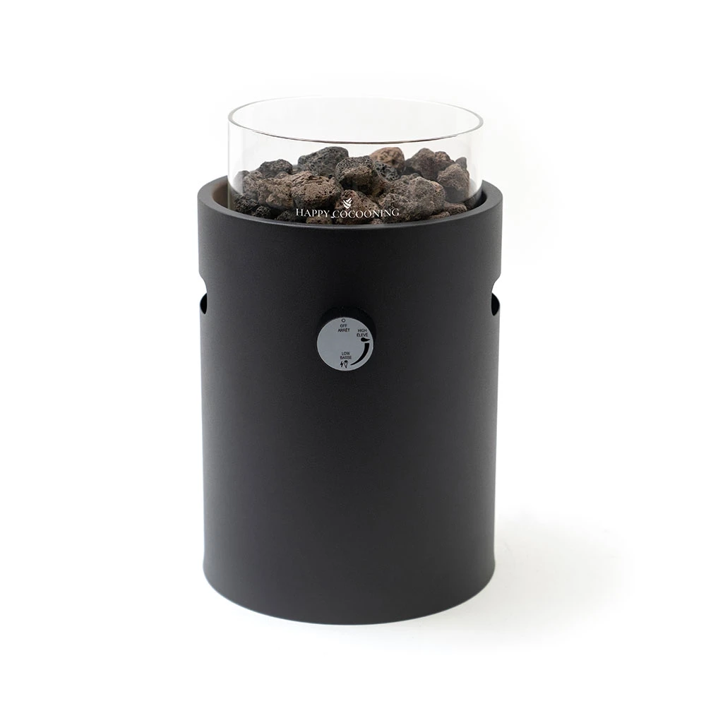 Lumi Nordic Black - Cheminée à gaz de table
