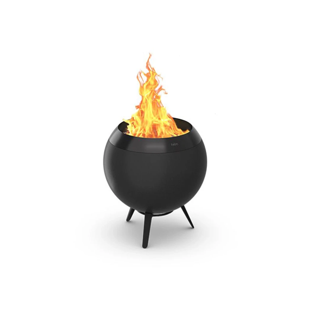 Höfats MOON 45 Noir – Brasero Sans Fumée Bois et Granulés – Support Bas
