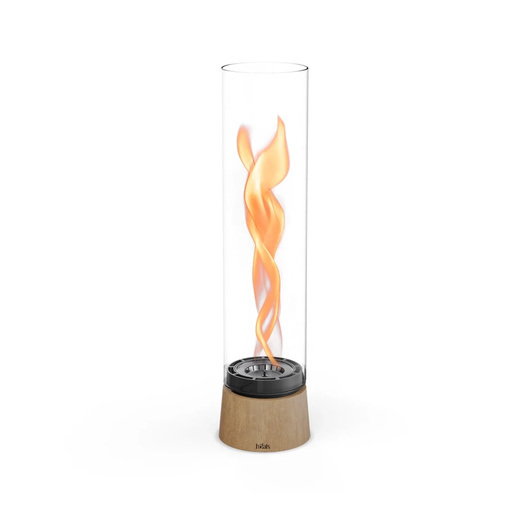 Höfats SPIN Air 1200 - Cheminée de table en chêne – Flammes tournantes et design élégant, idéal pour les grands espaces