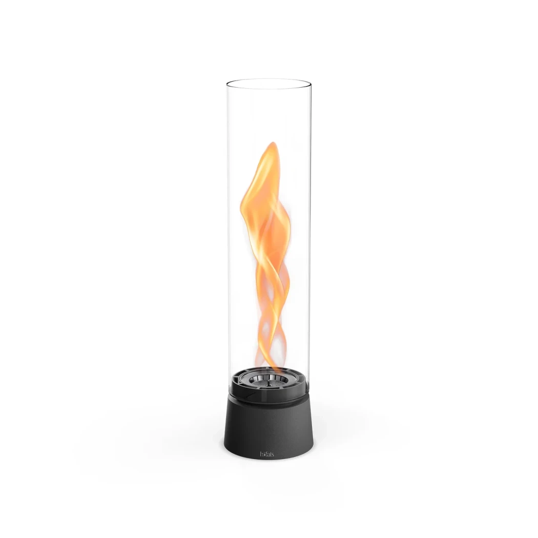 Höfats SPIN air 900 Cheminée de table noir mat – Flamme élégante et tournante, parfaite pour une utilisation intérieure et extérieure