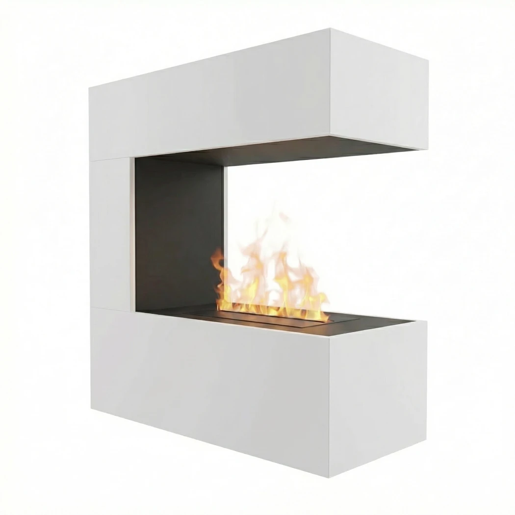 Schiller Wall Blanc - OMC 400 | Foyer à Vapeur d'Eau Mural par Glow Fire – Flamme Réaliste, Sans Chaleur