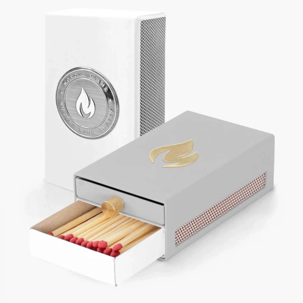 Boîte d’allumettes Matchbox – Gris Nordic Flame | Bio-cheminee.fr |