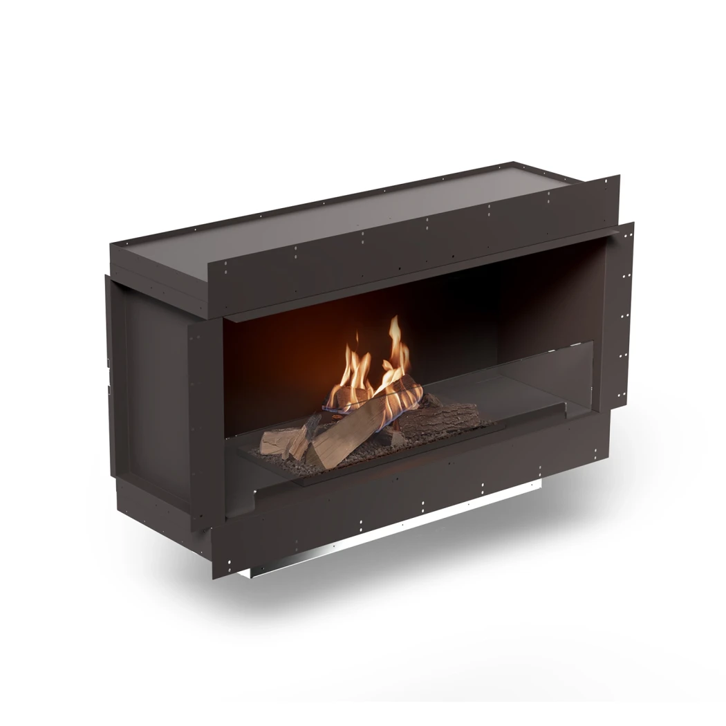 Planika Forma 1200 Simple Face – Cheminée à bioéthanol encastrée par Planika | Brûleur à Bûches FLA4 990, Effet de Flamme FLOGS