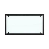 Cadre en acier noir avec vitre complète pour foyers au bioéthanol Foco Two 1100.