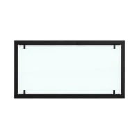 Cadre en acier noir avec vitre complète pour foyers au bioéthanol Foco Two 1200.