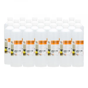 24 bouteilles de 1L de bioéthanol liquide, entièrement approuvées et certifiées. Fabriqué en Allemagne.