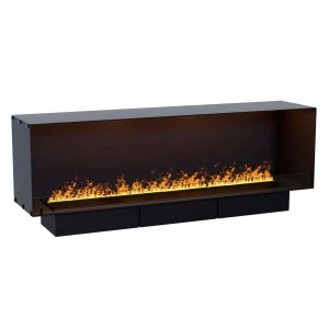 Foco Myst One 1800 – Cheminée hybride avec un côté ouvert et technologie Opti-Myst