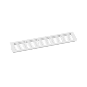 Grille de ventilation blanche - 50x10 cm - Surface de ventilation 214 cm²