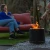 Volcano large ildsted – sort rustfrit stål
