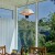 Chauffe-terrasse argent suspendu