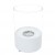 Cheminée bioéthanol blanche avec verre cylindrique