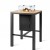 Table carrée anthracite avec foyer gaz - 110x80x80 cm