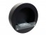 Cheminée ronde en noir