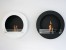 Cheminée ronde en noir