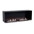 Foco One 1500 media wall cheminée bioéthanol encastrable avec cadre noir et verre de sécurité.