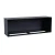 Foco One 1500 media wall cheminée bioéthanol encastrable avec cadre noir et verre de sécurité.
