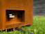 Cheminée à gaz en acier corten