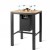 Table carrée anthracite avec foyer gaz - 110x80x80 cm