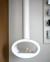 Cheminée Bio suspendue en acier blanc