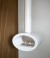 Cheminée Bio suspendue en acier blanc
