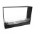 Cheminée bioéthanol Slim Line en noir avec des vitres en verre la rendant transparente. Pour l'intégration au mur.