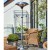 Lampadaire chauffant argent