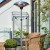 Lampadaire chauffant argent