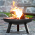 Brasero rond noir