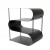 Support de bois de chauffage en forme de S en acier noir